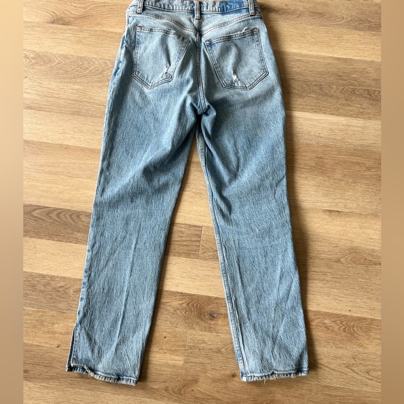Abercrombie 90’s Straight Ultra High Rise split hem jeans - Picture 4 of 10